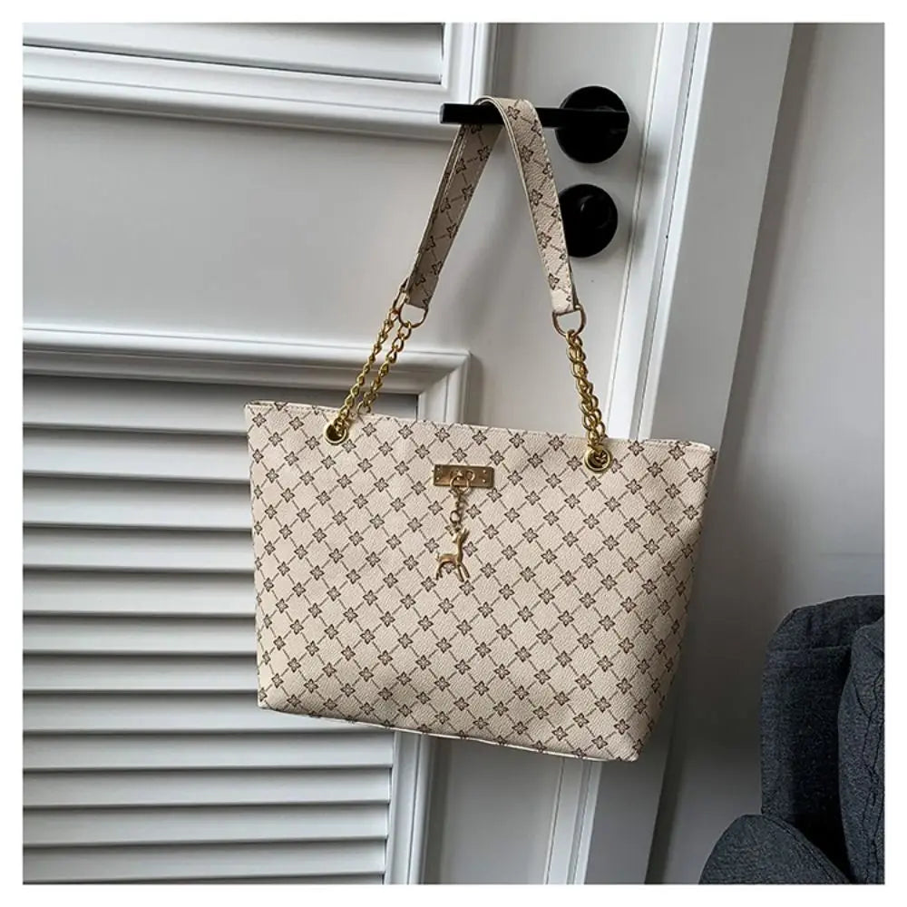Women Luxury Design Tote Bag Large Capacity Handbag Fashion Printing Shoulder Bag Trendy New Shopping Bag Purse