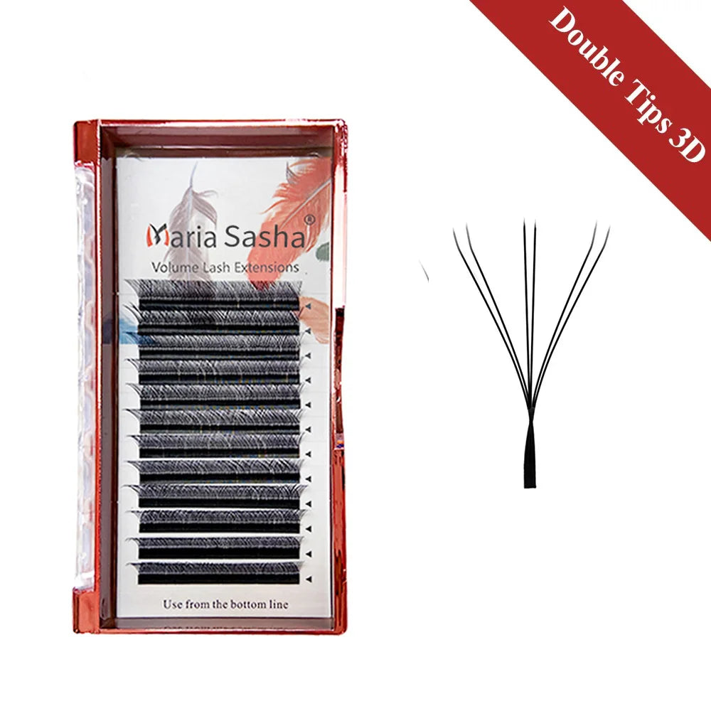 MARIA W Shape Eyelash Extensions 3D 4D 5D 6D 7D Premade Fans Speed Eyelash Extensions Natural Soft Light Full Dense