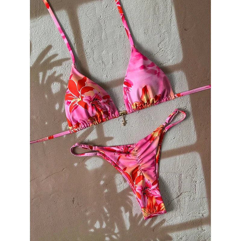 Micro Bikini Women Swimsuit Two-Piece Bathing Suit Woman Swimwear Sexy Leopard Push Up Thong Bikinis Sets Beachwear Summer