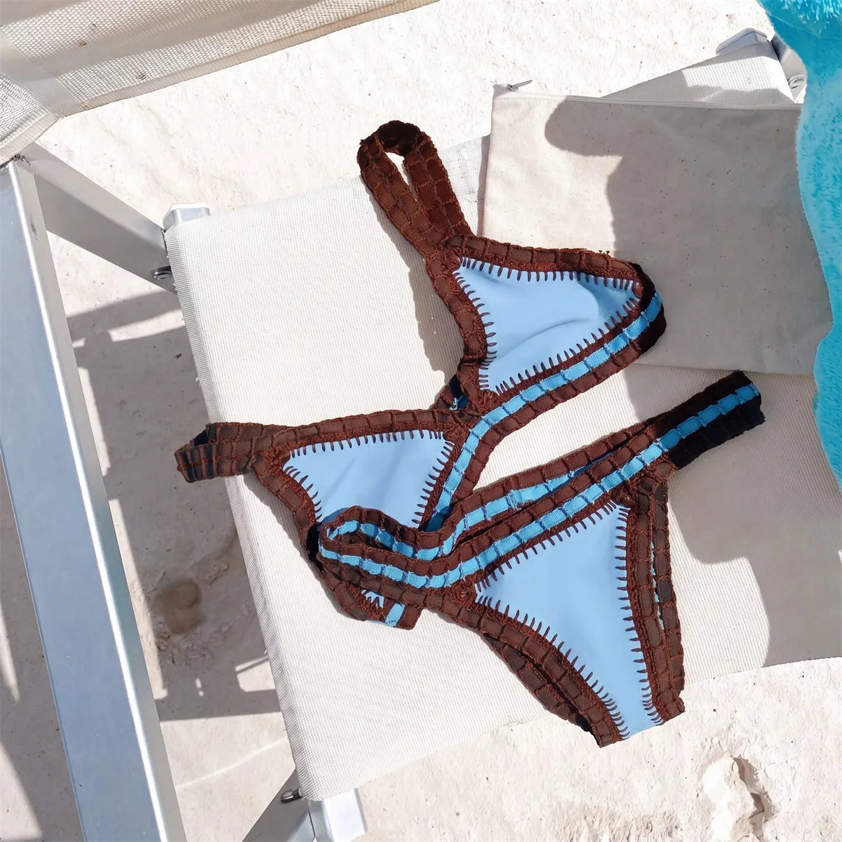 Green Crochet Bikini Bandeau Biquini Women Sexy Swimsuit Push Up Swimwear Female Low Waist Swim Suits Bathingsuit Beachwear