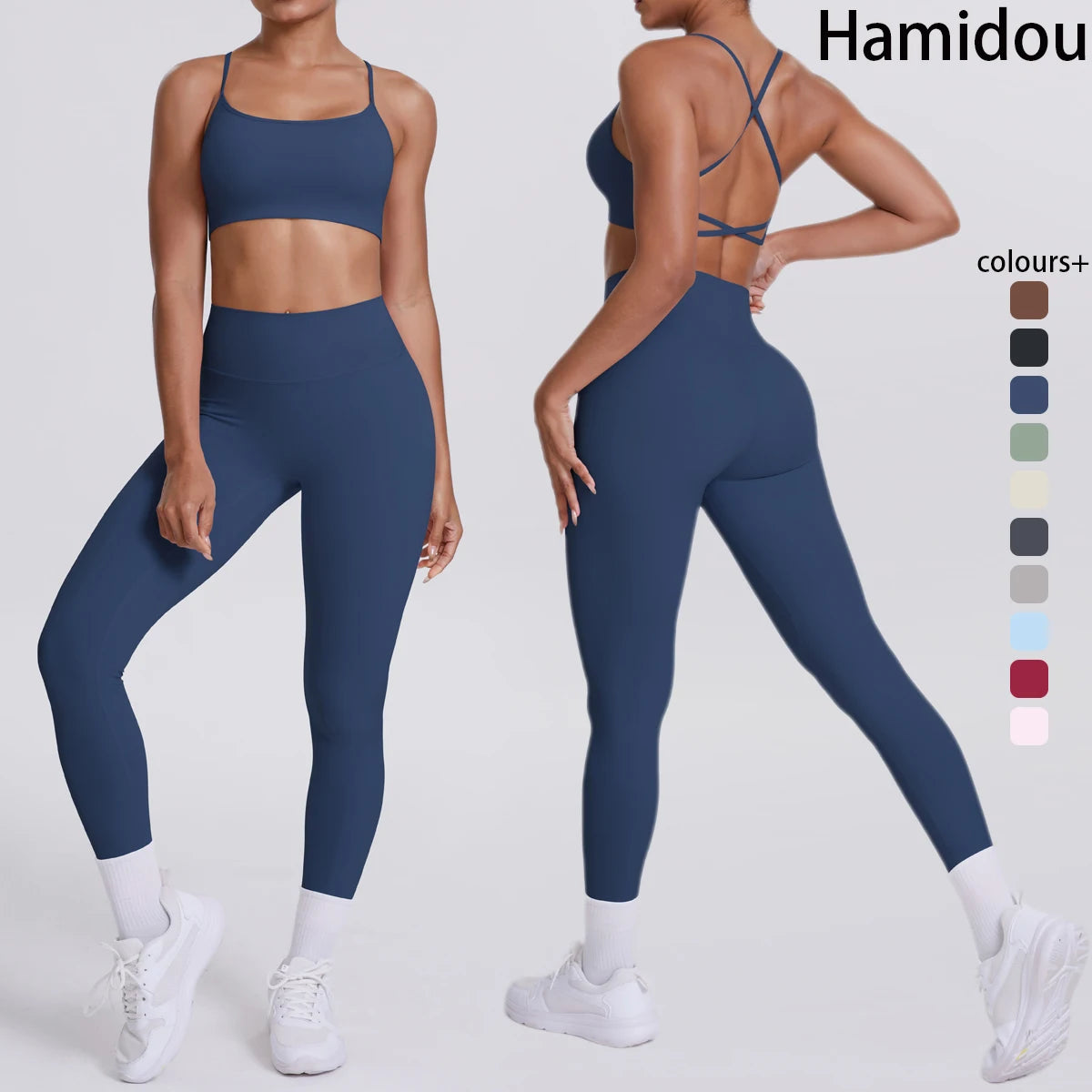 Seamless Yoga Suit – High-Impact Bra & Peach Lift Pants