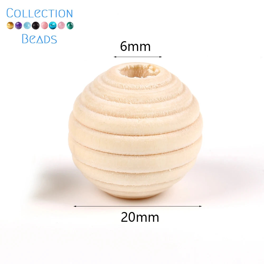 4-50mm 1-1000pcs Natural Wood Beads Round Spacer Wooden Pearl Lead-Free Balls Charms DIY For Jewelry Making Handmade Accessories