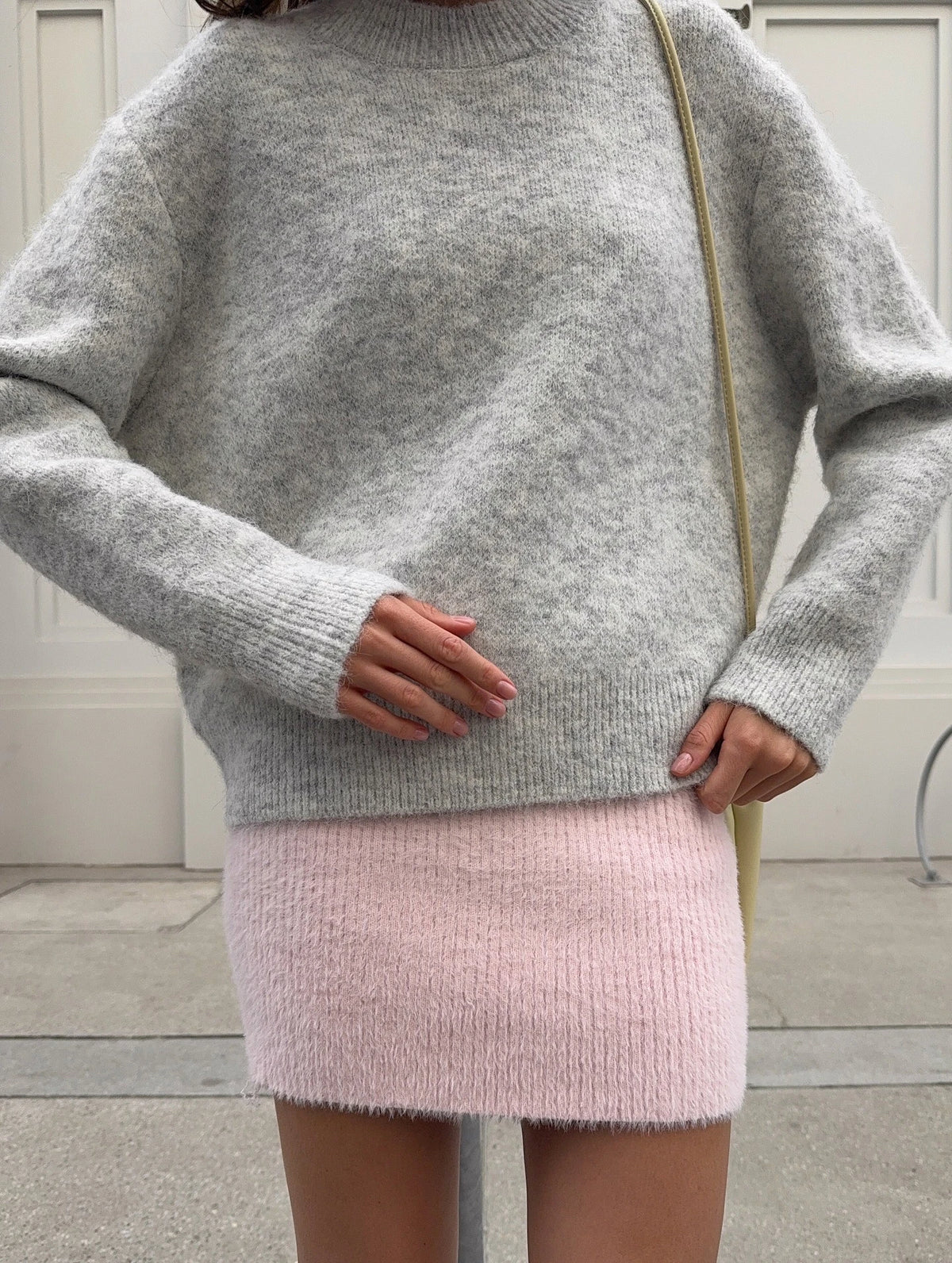 Hirsionsan Basic O Neck Basic Sleeve Sweater Women  Oversized Short Knitted Wool Pullover Female Casual Thick Warm Soft Tops