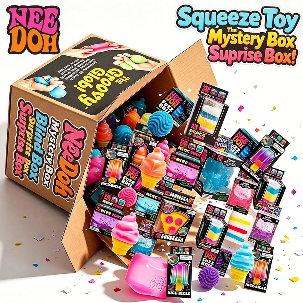 100+ Pieces NEEDOH Squishy Toy Figures Blind Box Surprise Toys Slow Rising Soft Fidget Toys Featuring Giant Gorilla Moai Head P