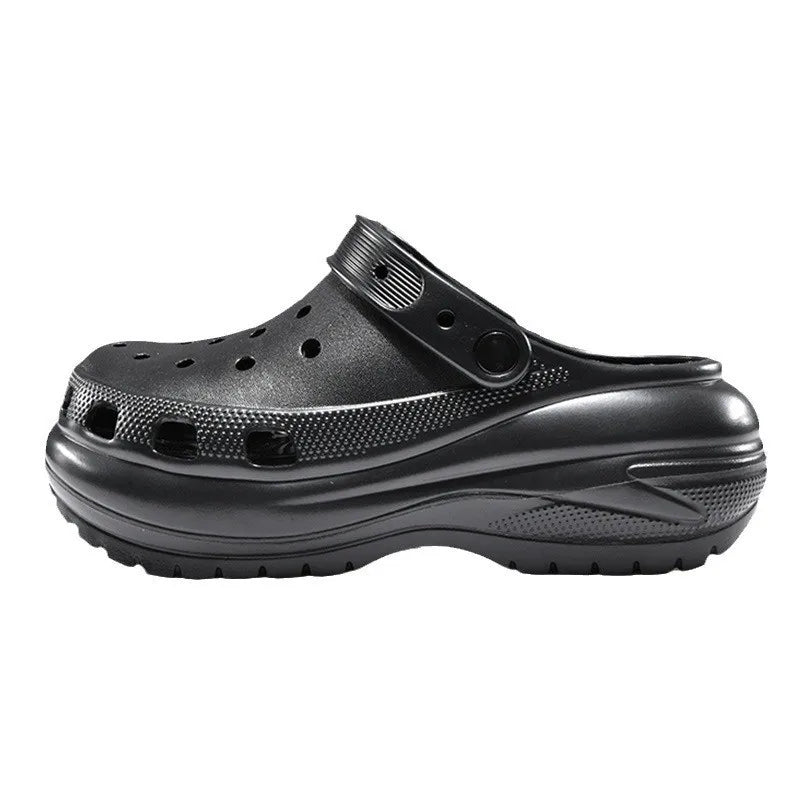 Women's Slippers Summer New in Fashionable Breathable Thick Bottom Heightening Anti-slip Couples Beach Shoes Comfortable EVA