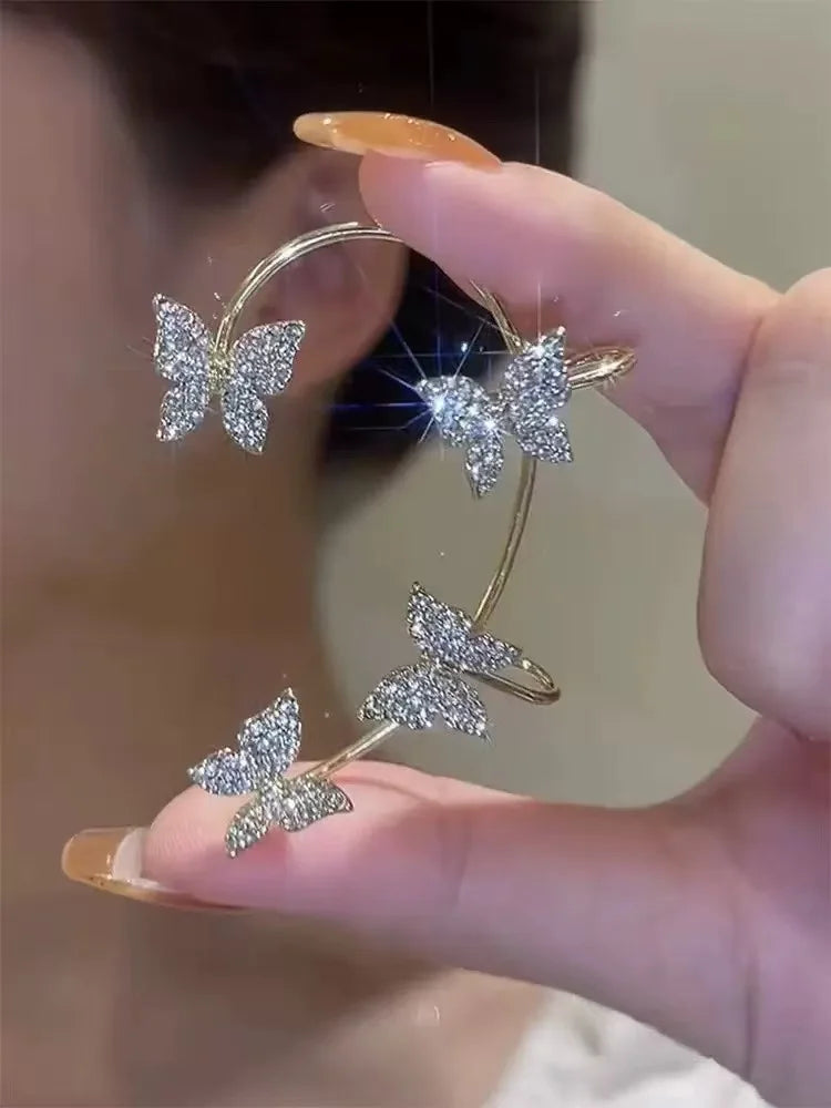 2PCS Fashionable and Exquisite Butterfly Ear Clip, Non