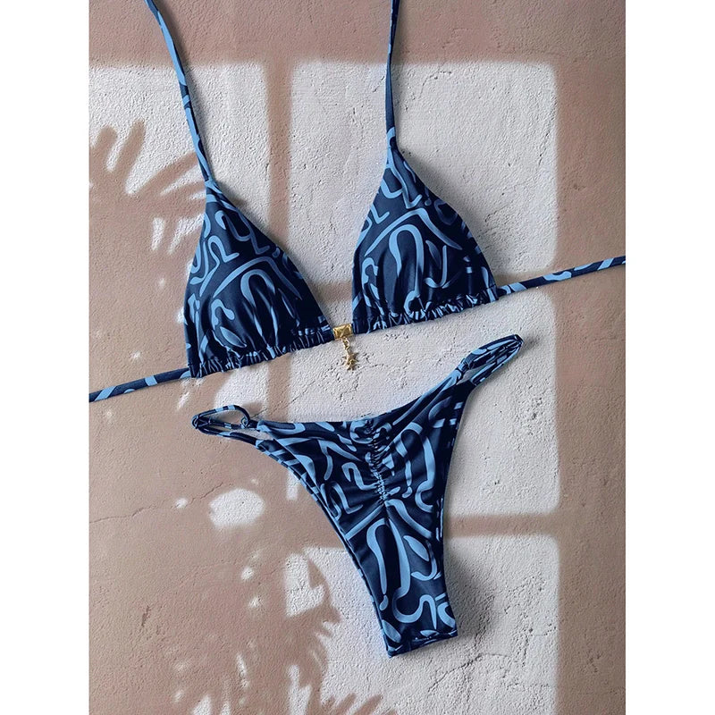 Micro Bikini Women Swimsuit Two-Piece Bathing Suit Woman Swimwear  Sexy Leopard Push Up Thong Bikinis Sets Beachwear Summer