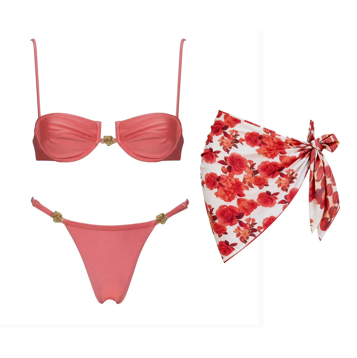 3Pcs Micro Bikini  New Swimwear Women Swimsuit Sexy Brazilian Bikini Set Printed Thong Beachwear Bathing Suit Female Biquini