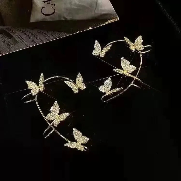 2PCS Fashionable and Exquisite Butterfly Ear Clip, Non