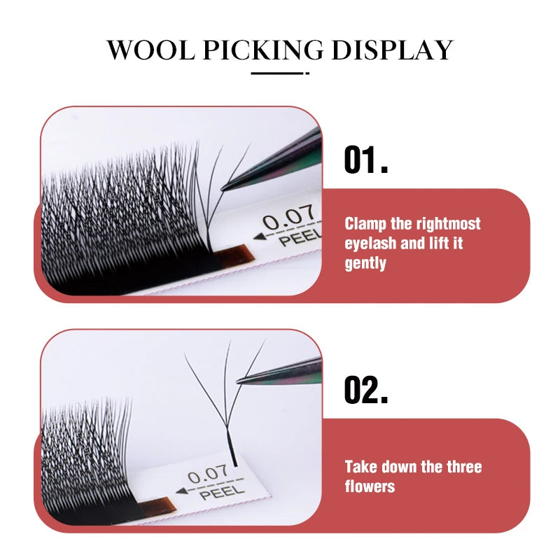 DeceMars 3D W-Shaped Eyelashes Extensions