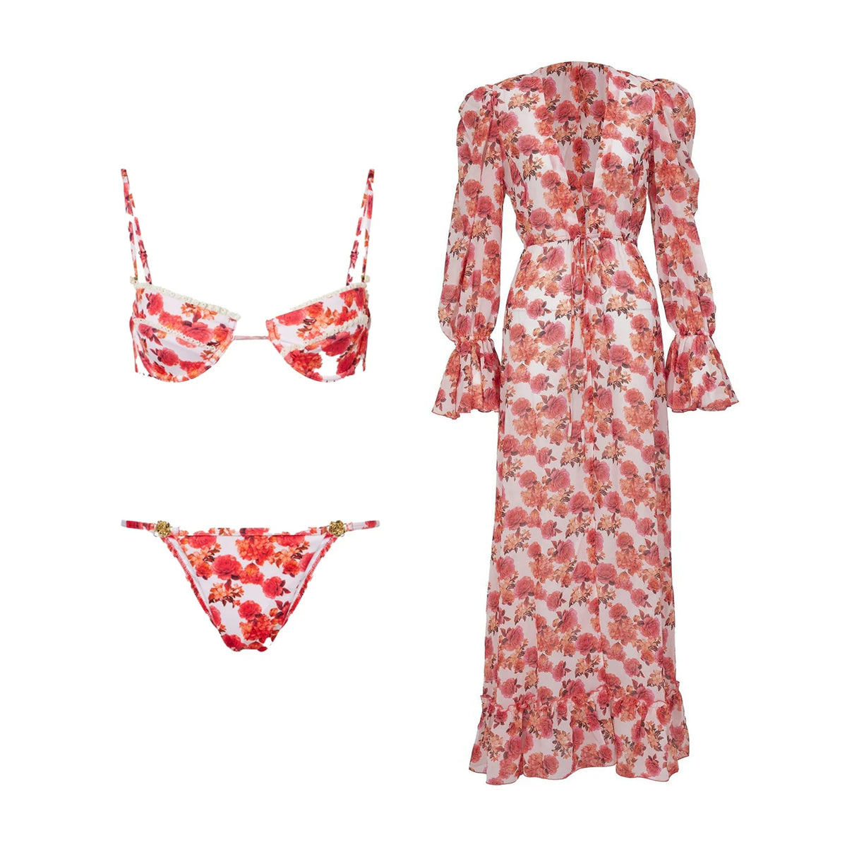 3Pcs Micro Bikini  New Swimwear Women Swimsuit Sexy Brazilian Bikini Set Printed Thong Beachwear Bathing Suit Female Biquini