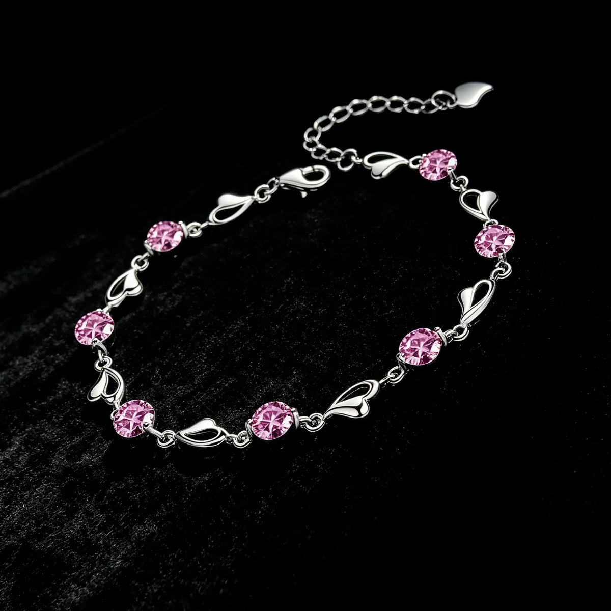 LYEE CYEE 925 Sterling Silver Heart Shaped Bracelet For
