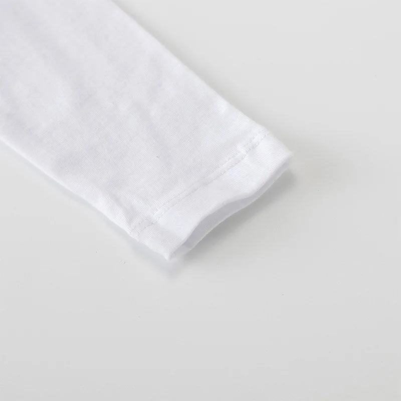 Kids Cotton Long Sleeve Tee Crew Neck Basic Tops Casual Soft Breathable T-Shirt Boys Girls Spring 2-8Y Children Clothes
