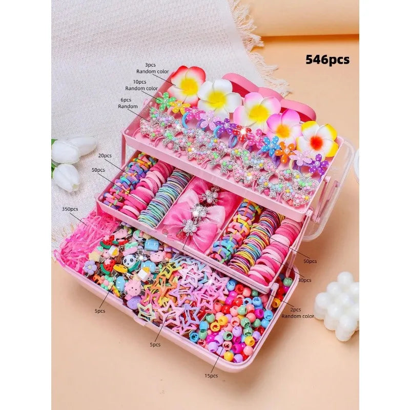 850-Piece Accessory Set Suitable for Girls’ Daily Outings and Participation in Festive Events – a Richly Curated Collection No Box