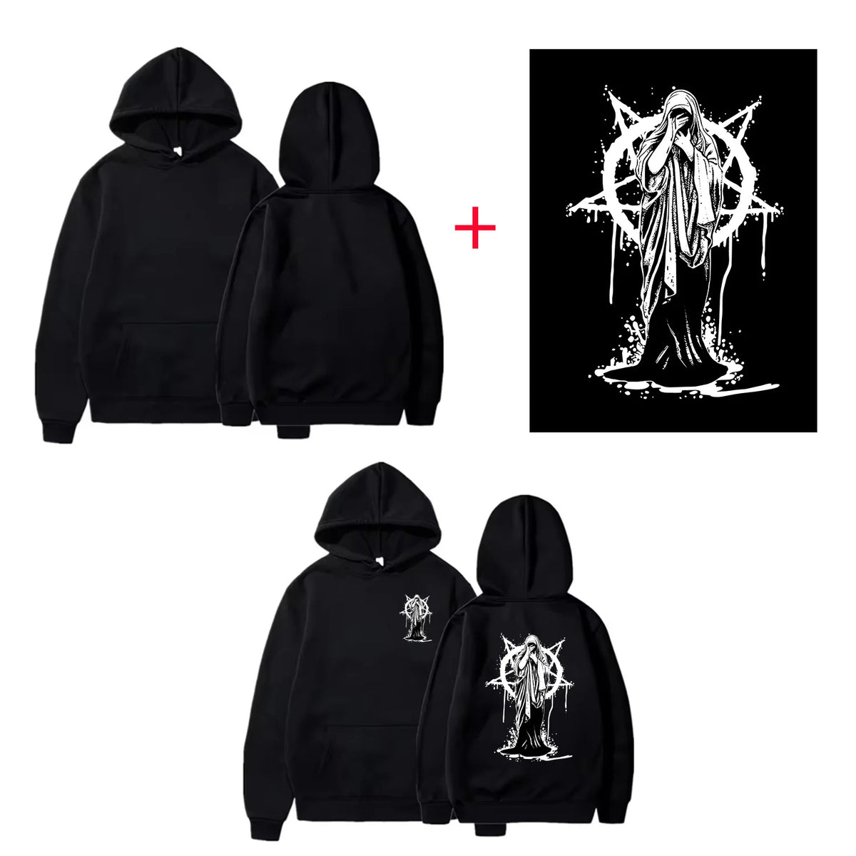 DIY Custom Your Brand LOGO  Men Women Casual Hoodie  Top Solid Color Pullover Street Personality Sweatshirt Custom Gifts