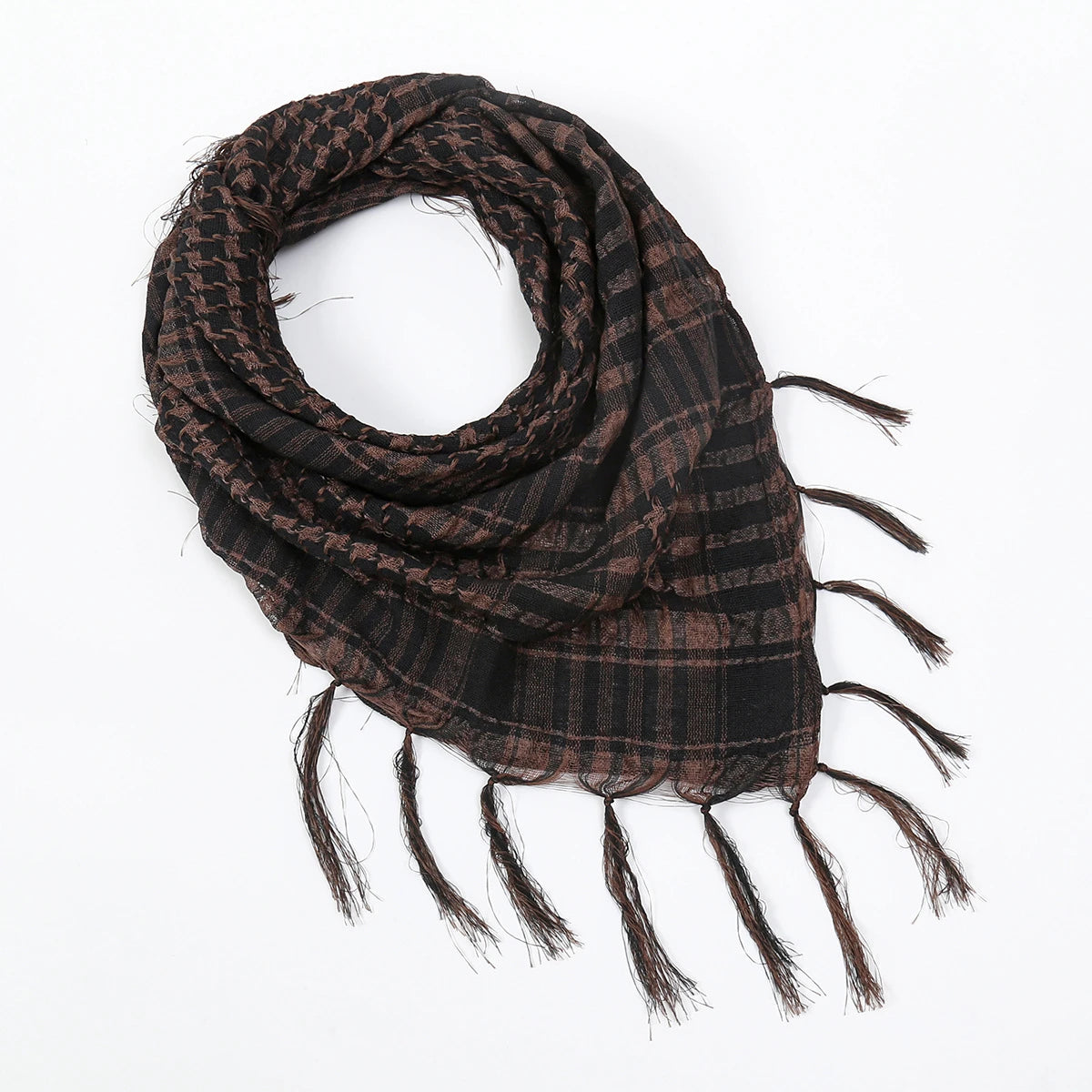 Lightweight Plaid Hijab Scarf for Men and Women Arab Desert Headscarf Soft Tactical Hiking Scarves Unisex Turban Military Shawl