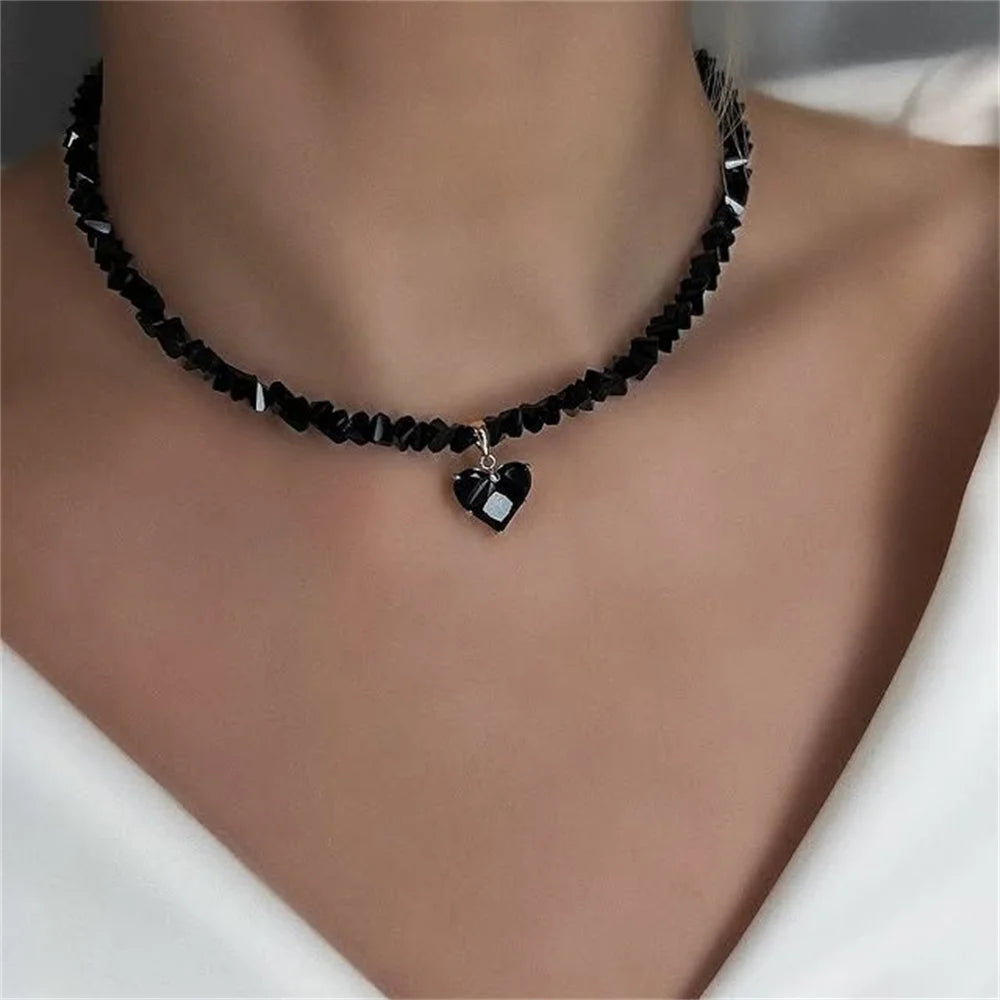 Fashion Vintage Sexy Zircon Heart Pendant Necklace For Women