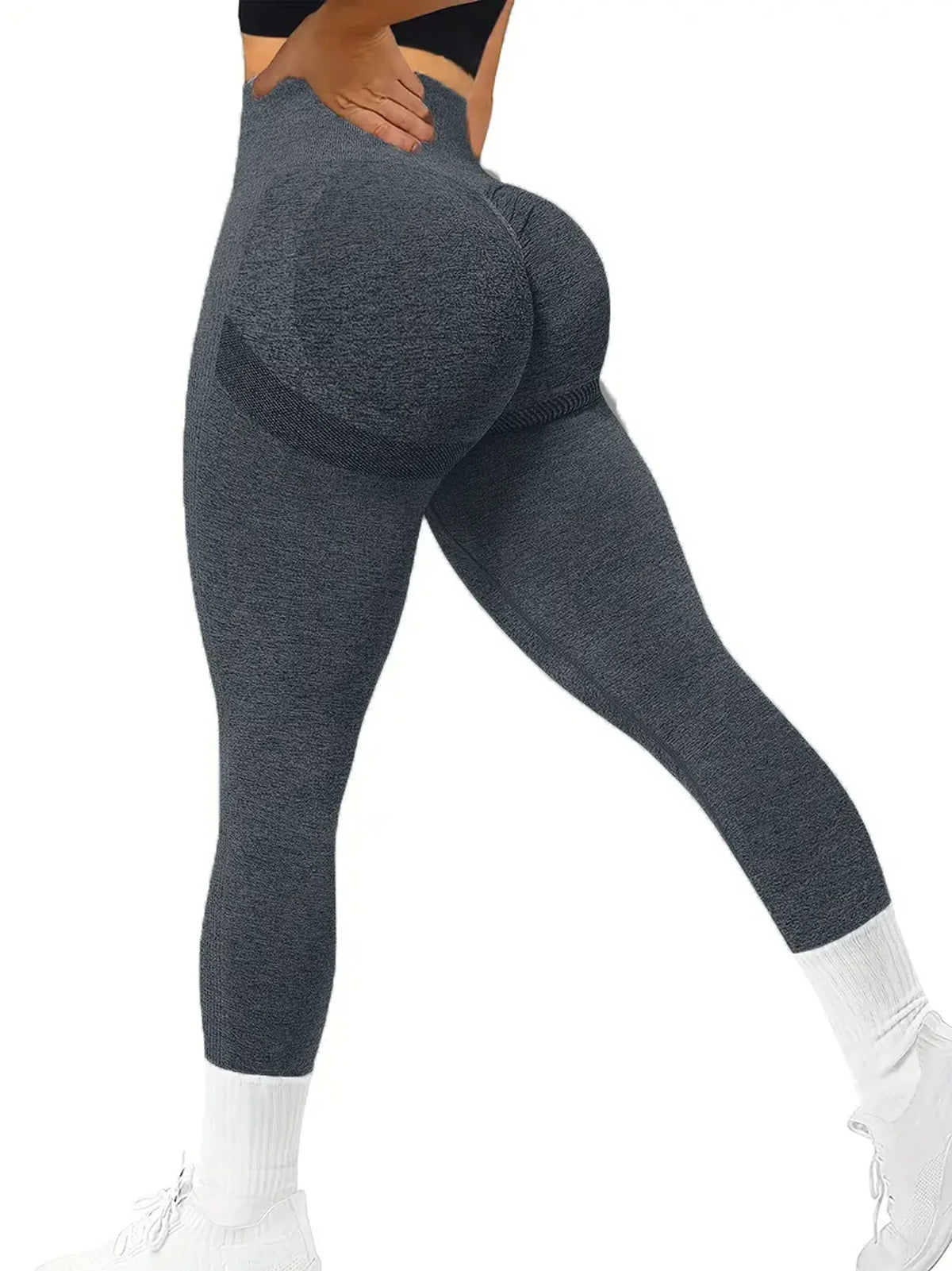 High Waist Yoga Pants Women Seamless Slim Leggings High Elastic Gym Workout Running Tights Solid Color Hip Liftting Leggings
