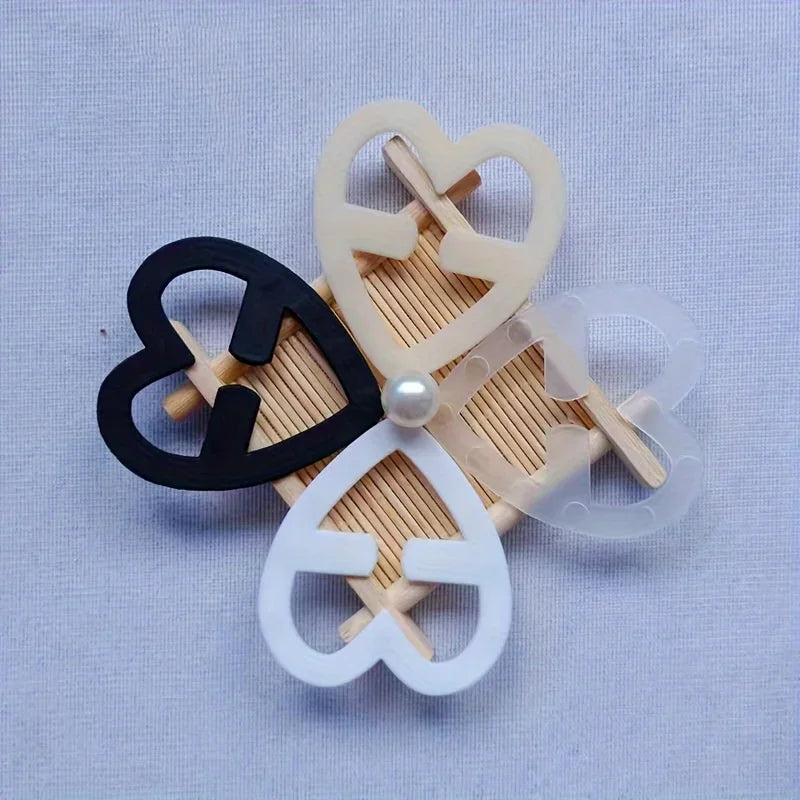4/12Pcs Underwear Anti-Slip Buckle Invisible Bra Buckle Butterfly Heart Shaped Adjustable Shoulder Straps Buckles Intimates Clip