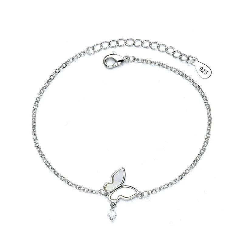 925 Sterling Silver Butterfly Bracelet