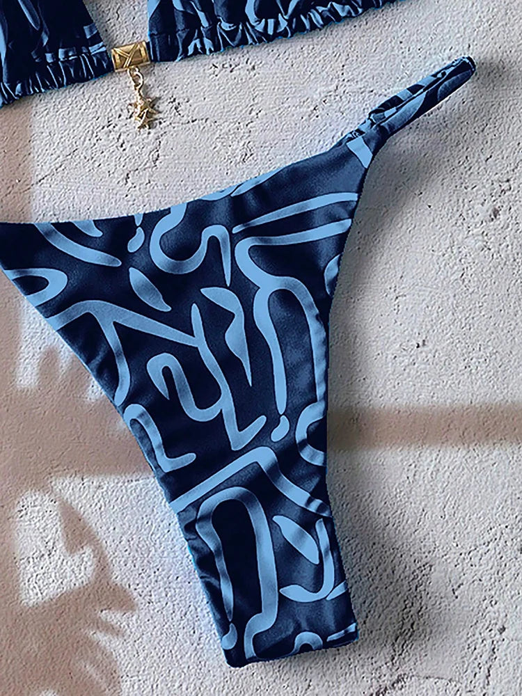 Micro Bikini Women Swimsuit Two-Piece Bathing Suit Woman Swimwear  Sexy Leopard Push Up Thong Bikinis Sets Beachwear Summer