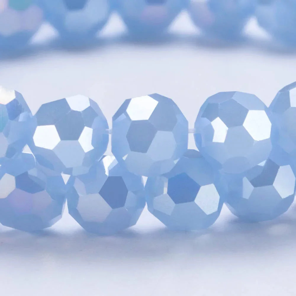 3 4 6 8mm Round Crystal Beads Faceted Colorful Glass Beads Loose Spacer Bead for Jewerly Making Needlework Bracelet Necklace DIY