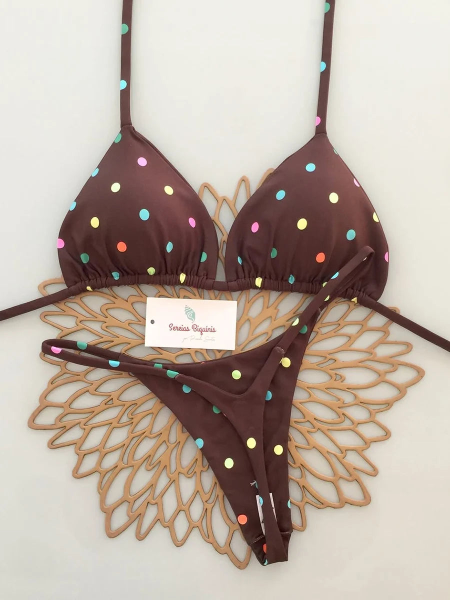 Micro Bikinis  Women Swimsuit New Sexy Swimwear Halter Bikini Set Brazilian Biquini Female Thong Beachwear Party Wear