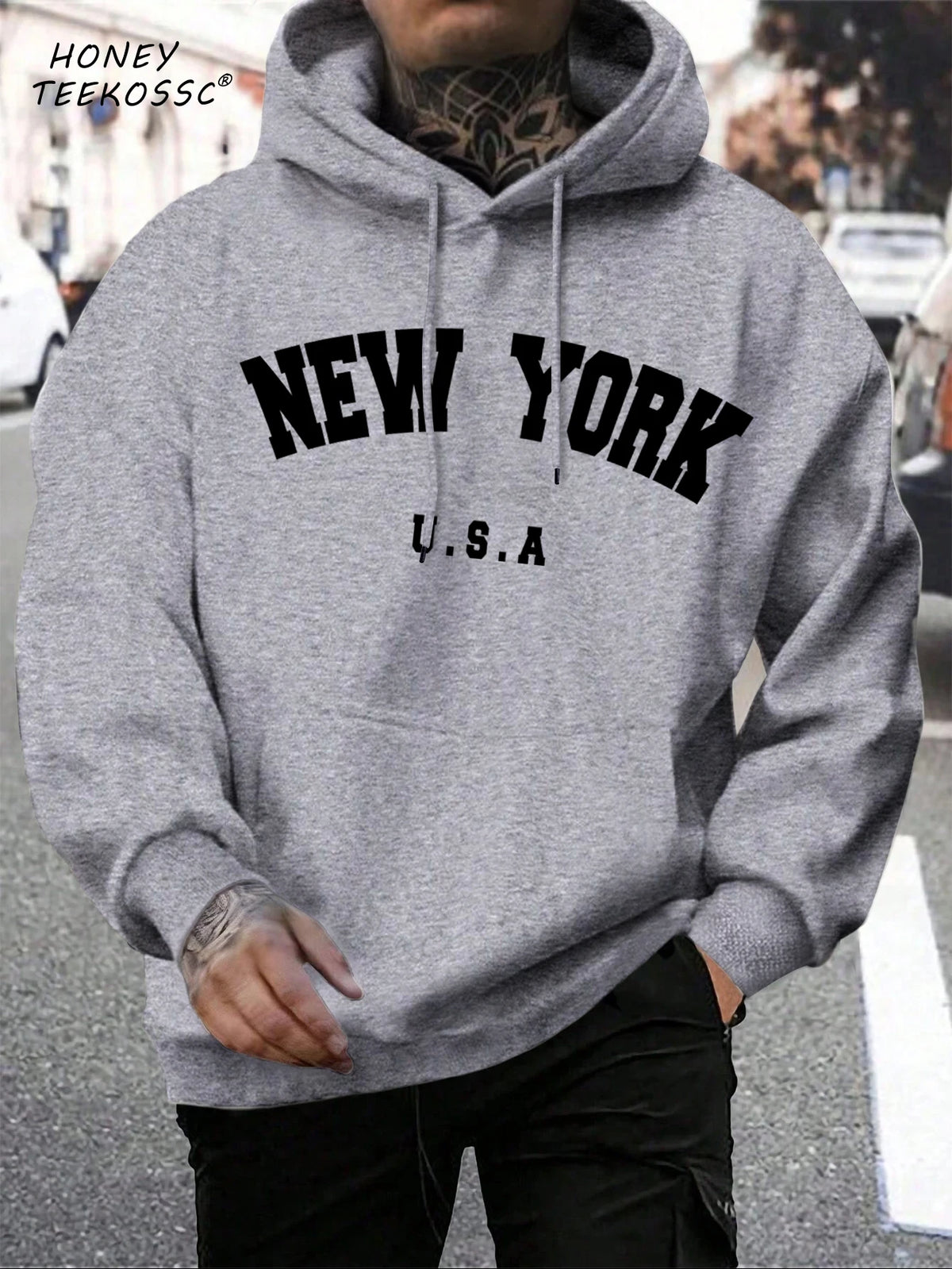 Brooklyn Est 1998 New York Printing Men Hoodies Harajuku Crewneck Hoodie Fashion Oversize Hoody Autumn Comfortable Tracksuit