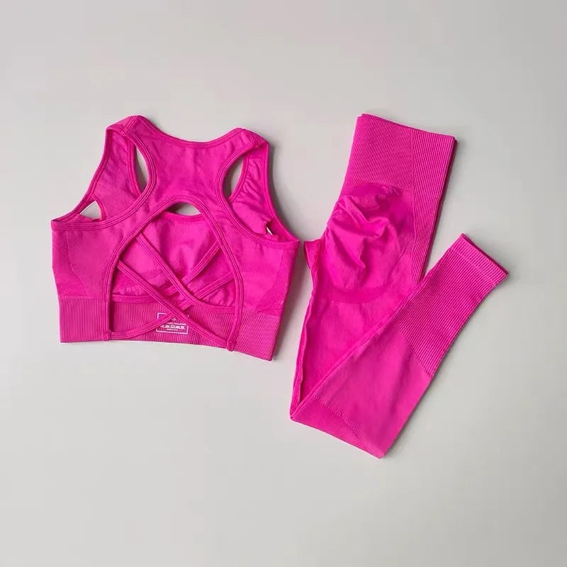 2-Piece Fitness Set – Racerback Bra & Leggings