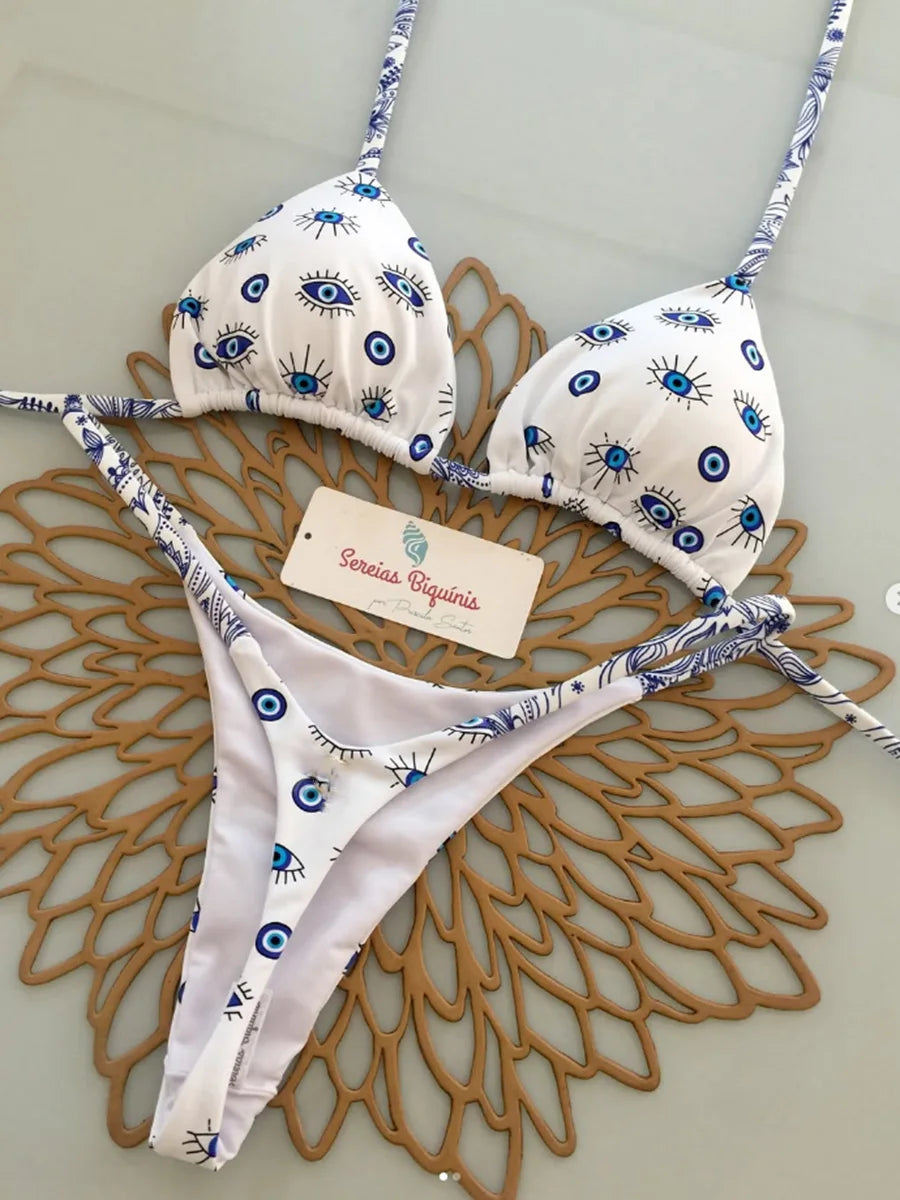 Micro Bikinis  Women Swimsuit New Sexy Swimwear Halter Bikini Set Brazilian Biquini Female Thong Beachwear Party Wear
