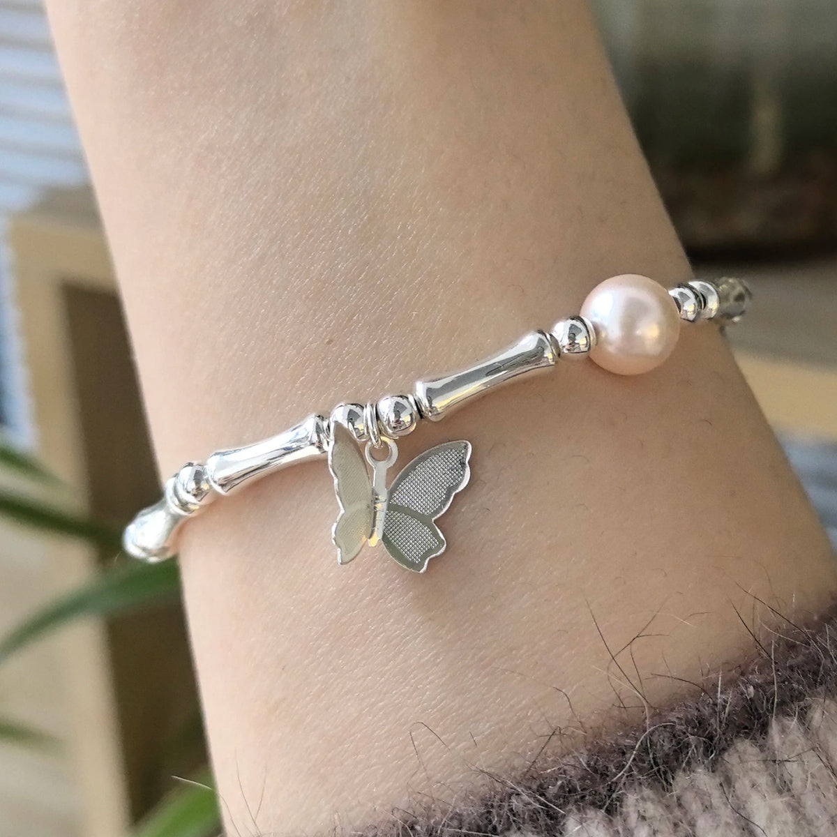925 Sterling Silver Butterfly Bracelet
