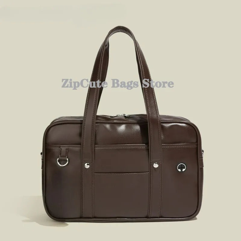Japanese Two-dimensional Student JK Uniform Bag Girl PU Schoolbag COS Wear-resistant Waterproof One-shoulder Messenger Handbag