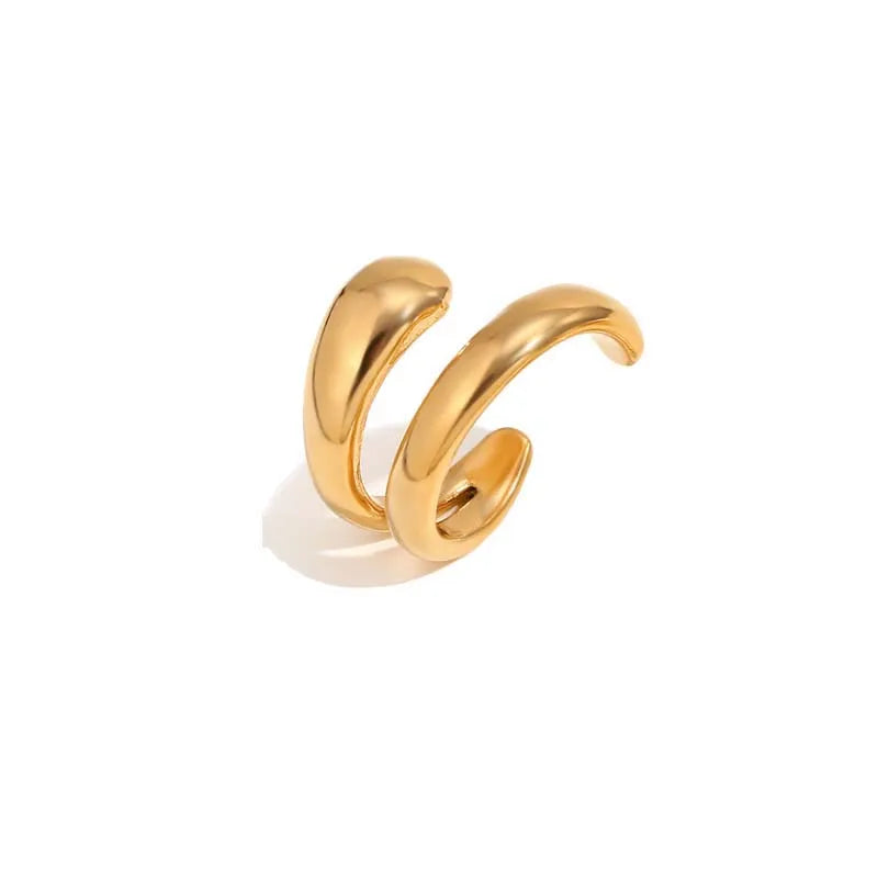 Punk Piercless Ear Clip Earring for Women Classic Gold Color Trendy Earcuff Earrings Girl Y2K Gift Simple Daily Wear Jewelry