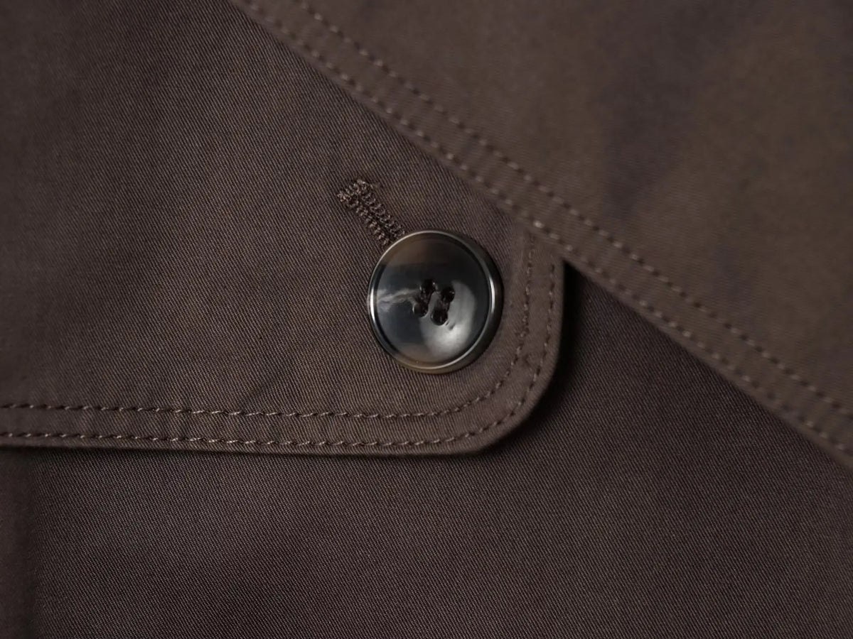 ETJ Autumn  new collection  women's British style lapel double-breasted Maillard color belt casual trench coat
