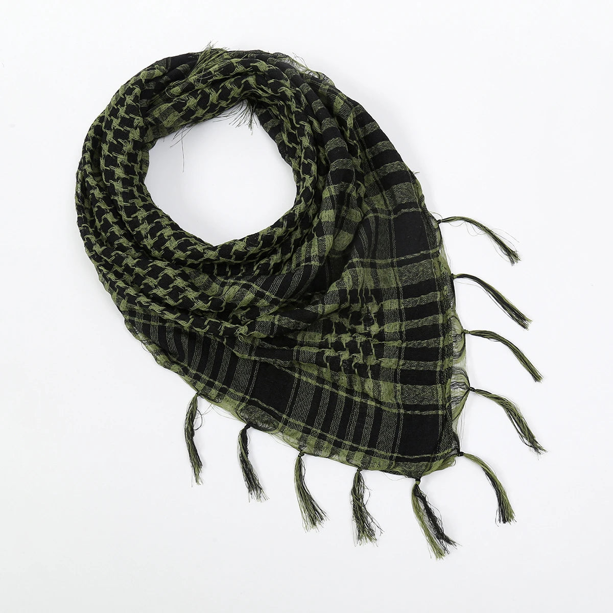 Lightweight Plaid Hijab Scarf for Men and Women Arab Desert Headscarf Soft Tactical Hiking Scarves Unisex Turban Military Shawl