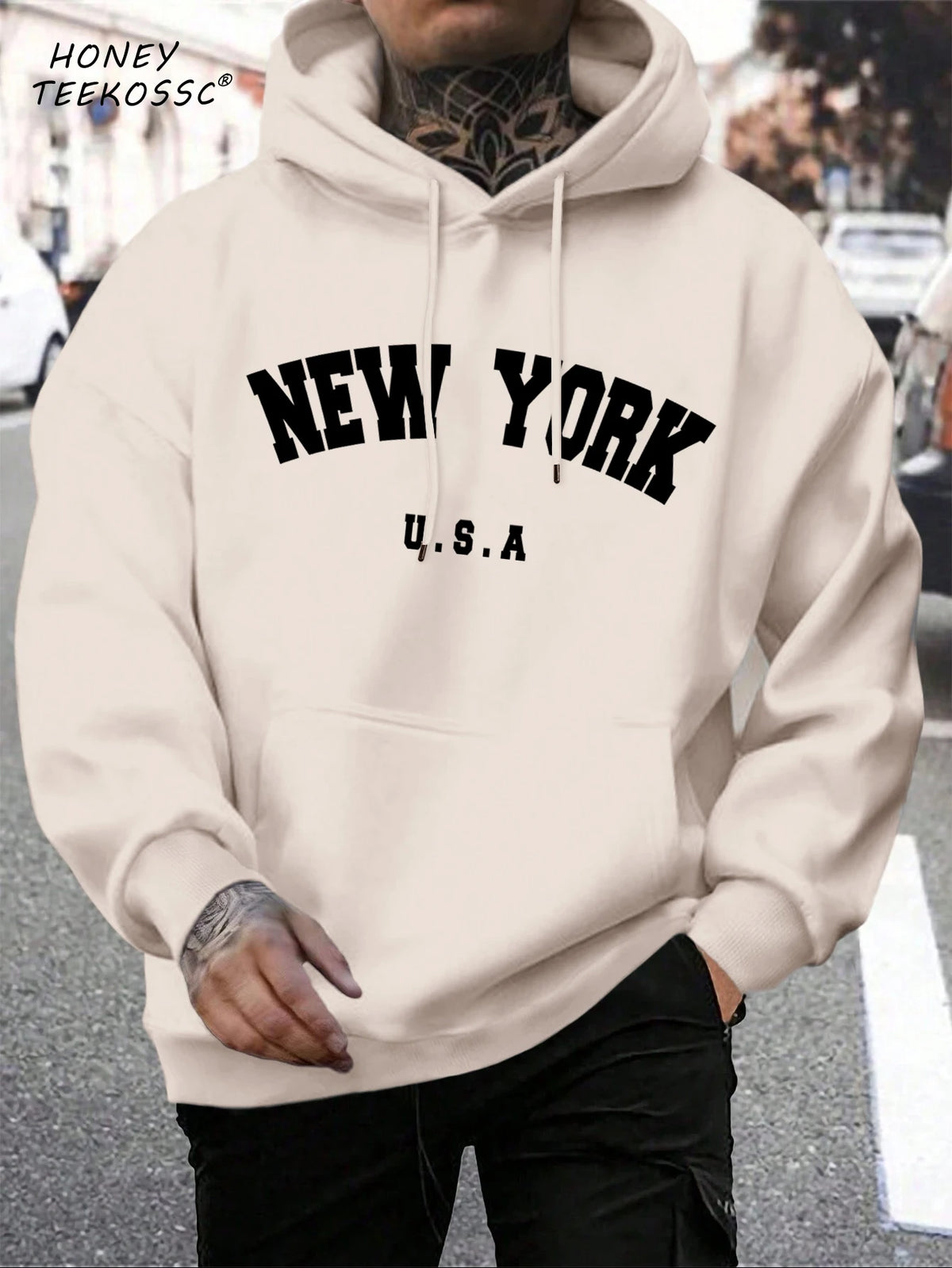 Brooklyn Est 1998 New York Printing Men Hoodies Harajuku Crewneck Hoodie Fashion Oversize Hoody Autumn Comfortable Tracksuit