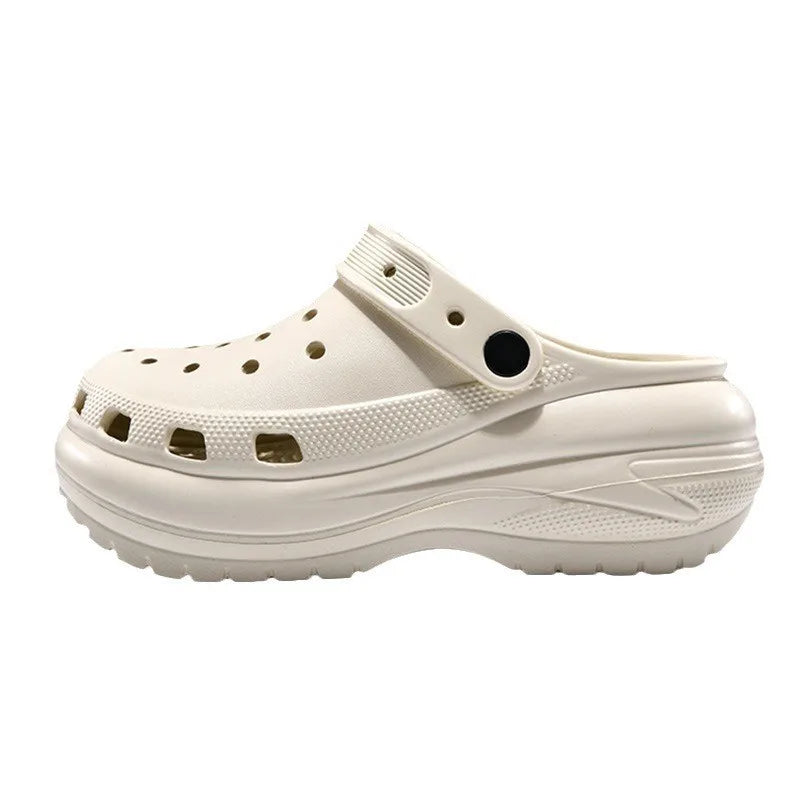 Women's Slippers Summer New in Fashionable Breathable Thick Bottom Heightening Anti-slip Couples Beach Shoes Comfortable EVA