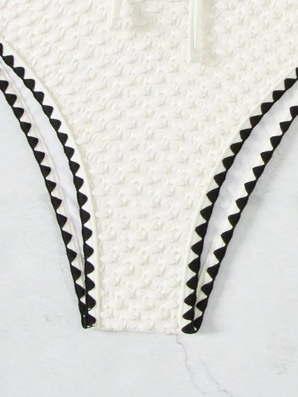 Swimwear White 2 Piece Strapless Swimsuit for Women Sexy Bandeau Backless Bikini Set Lace-up Patchwork Bathing Suit  New