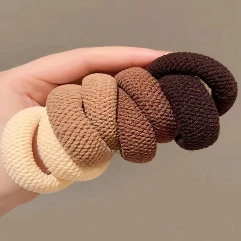 5/10 Mix Color High Elasticity Thickened Versatile Simple Scrunchies Hair-Friendly Random Color Hair Ties Hair Rope
