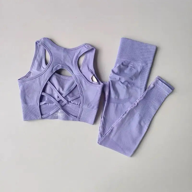 2-Piece Fitness Set – Racerback Bra & Leggings