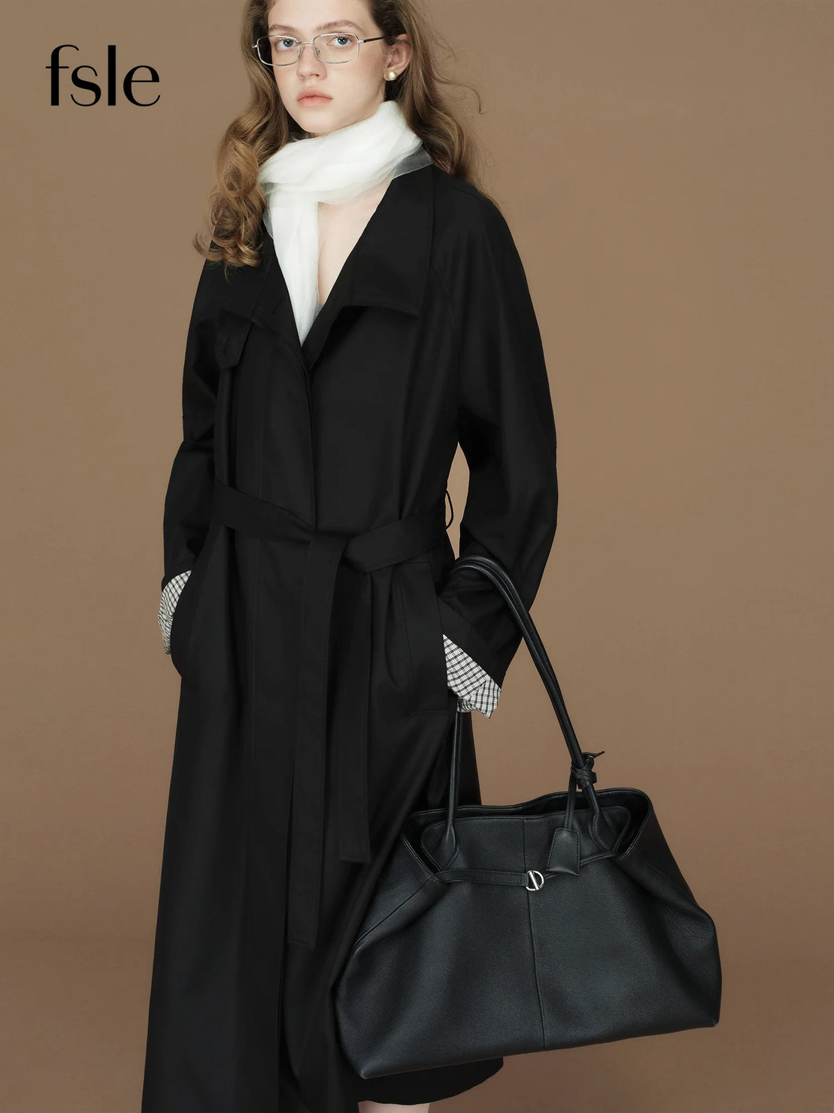 FSLE  Womens British Trench Coat Contrast Cuff Stand Collar Heritage Workwear Style Pink Black Khaki Short Long Trench Coat