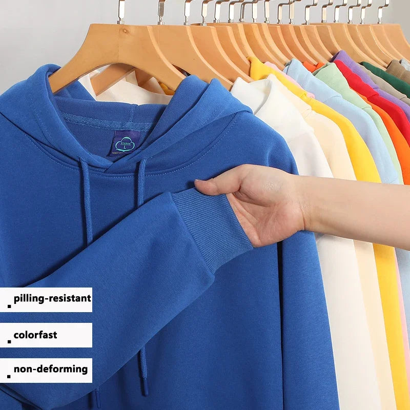 Customized 60% Cotton Hoodie Men Fashion Long Sleeve Sweatshirts Women Personality Printed Streetwear Hoody Pullovers Sudaderas