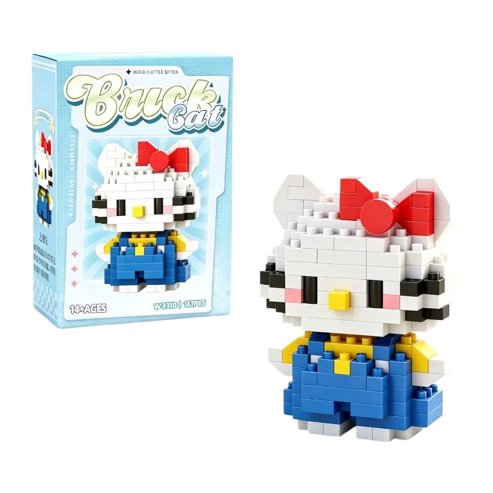 99 style SANRIO Hello Kitty Building Blocks Cartoon Figures Kuromi Bricks My Melody Children's Assembly Toys Cinnamoroll Gift