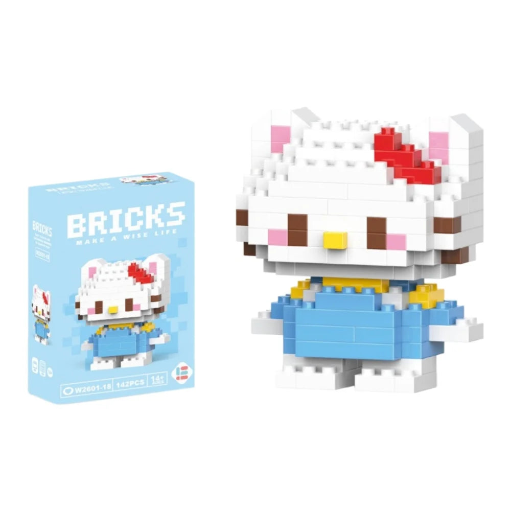 99 style SANRIO Hello Kitty Building Blocks Cartoon Figures Kuromi Bricks My Melody Children's Assembly Toys Cinnamoroll Gift