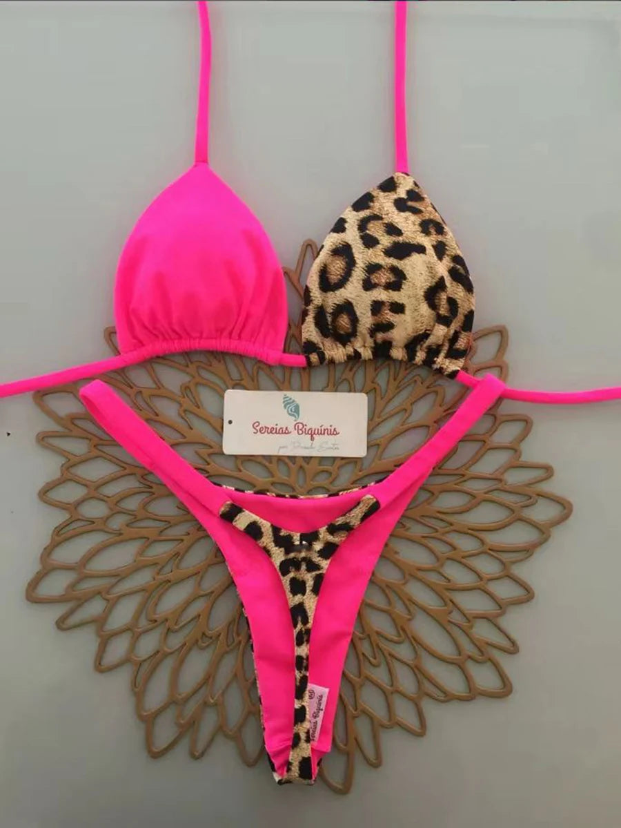 Micro Bikinis  Women Swimsuit New Sexy Swimwear Halter Bikini Set Brazilian Biquini Female Thong Beachwear Party Wear