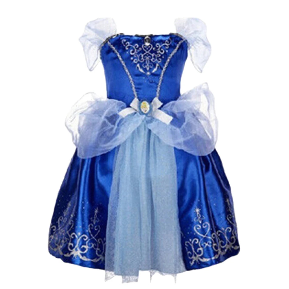 Summer Princess Costume Party Fancy Flower Vestido New  Christmas Birthday Carnival Dress Up Rapunzal Belle Disguise Frock