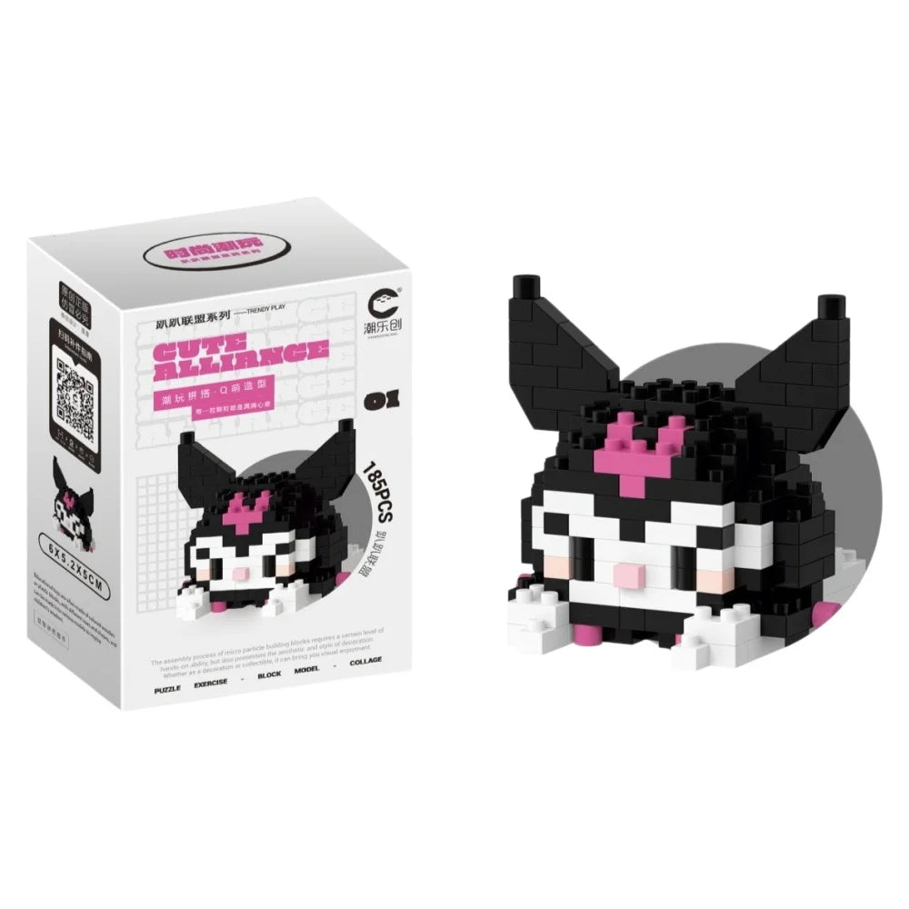 99 style SANRIO Hello Kitty Building Blocks Cartoon Figures Kuromi Bricks My Melody Children's Assembly Toys Cinnamoroll Gift