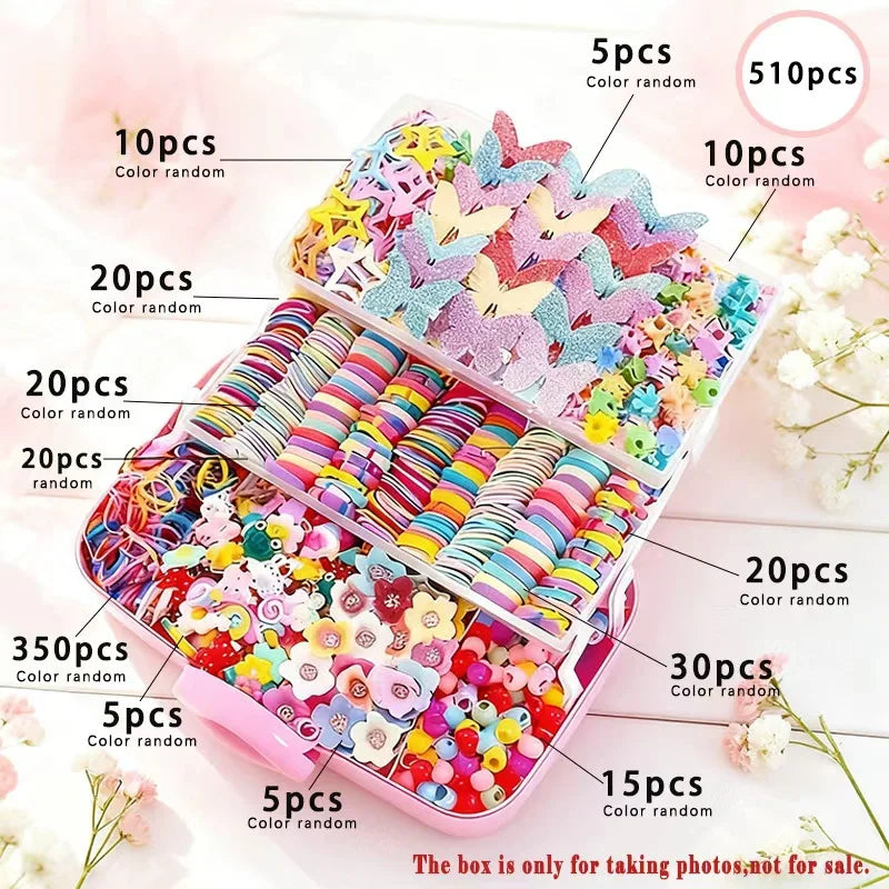 850-Piece Accessory Set Suitable for Girls’ Daily Outings and Participation in Festive Events – a Richly Curated Collection No Box