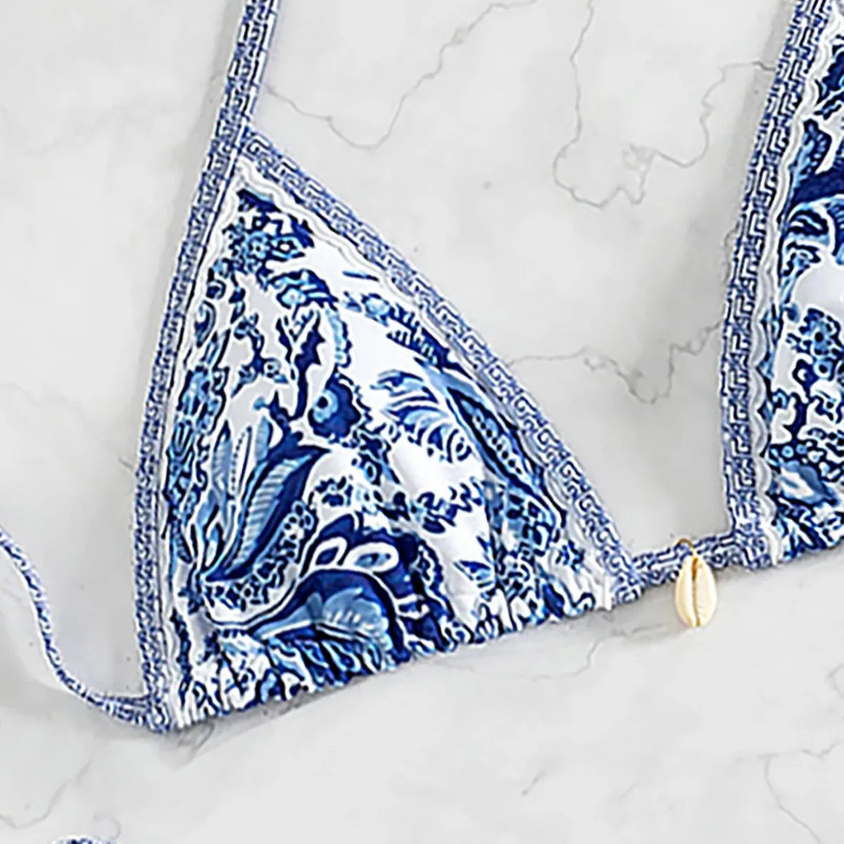 " New Triangle Bikini Set - Floral Print Push Up Swimsuit & Brazilian Bottoms"