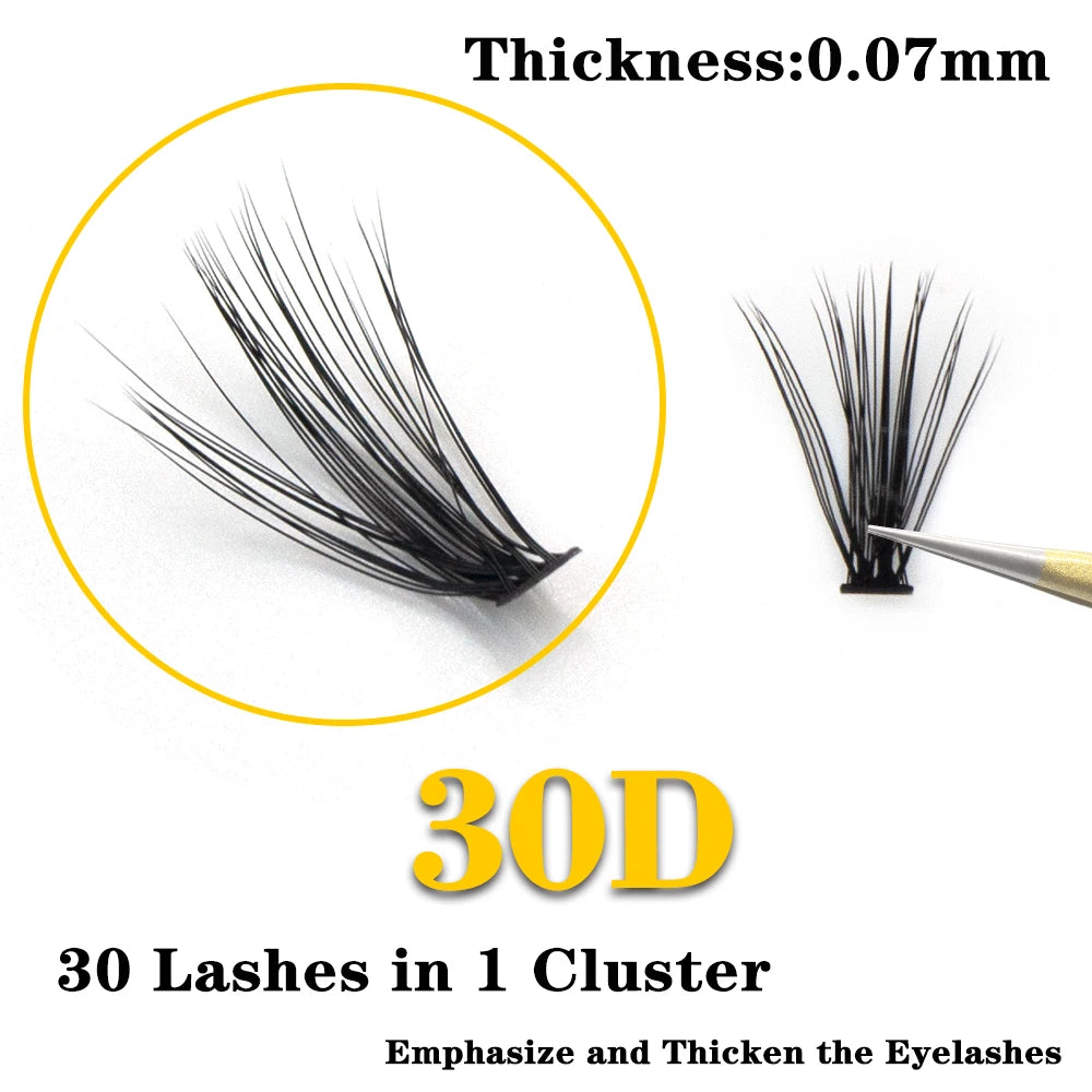 20D/30D/40D/50D 60 Bundles Mink Eyelashes Extension Natural 3D Russian Volume Fake Lashes Individual Cluster Makeup  Tools Cilia